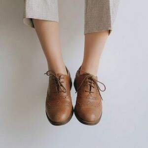Born Brown Leather Flats